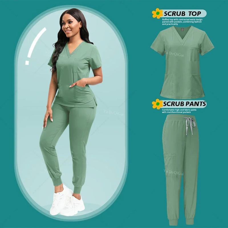 Wholesale Jogger Suit Doctor Nurse Scrubs Set Hospital Medical Surgical Uniforms Multicolor Women Wear Scrub Suit Doctor Uniform